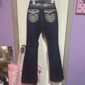 Embellished Dark Blue Women's Jeans